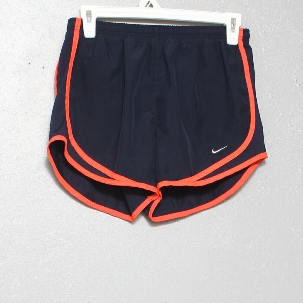 Nike Dri fit navy orange running shorts